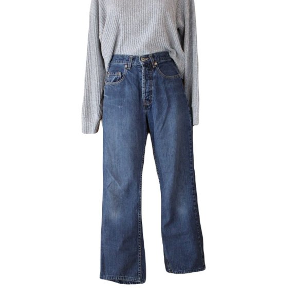 Silver Jeans Button Fly Boyfriend Size 28 Dark Denim Loose Fit Straight Leg D63 - Picture 1 of 7